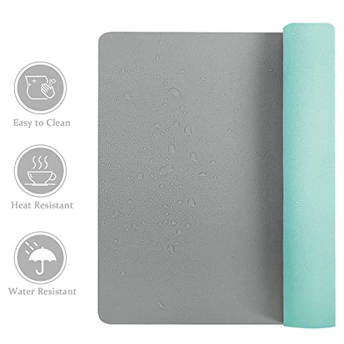 Aothia Double-Sided PU Leather Desk Pad - Non-Slip Large Mouse Pad & Desk Mat for Office, Home - Waterproof, Easy to Clean, Durable Dual-Sided Surface (31.5" x 15.7", Grey) - Image 2