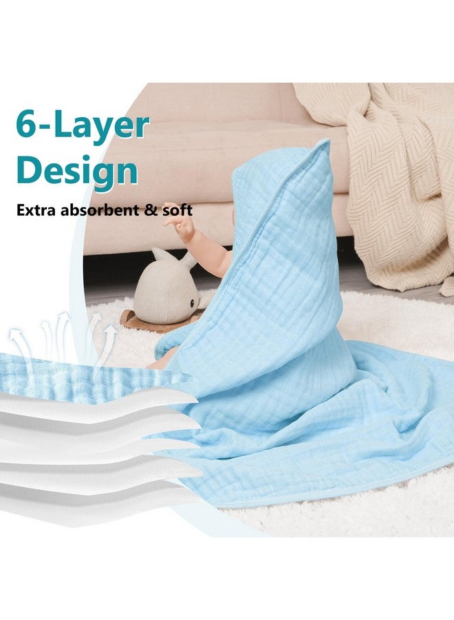 PHF 2 Pack Baby Hooded Towels, 100% Muslin Cotton Baby Bath Towel with Hood for Newborn, Infant, Toddler, Ultra Soft and Absorbent Baby Essentials Bath Towels for Boys, 32x32Inch, Dinosaur - Image 3