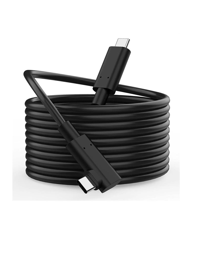 AROAQ VR Link Cable For Meta Quest 3, VR High Speed Stable Data Transmission Cable, Portable Easy To Use Signal Extension Cable, Strong And Flexible Connection Cable For Quest 3, (5m C To C, Pack Of 2pcs) - Image 1