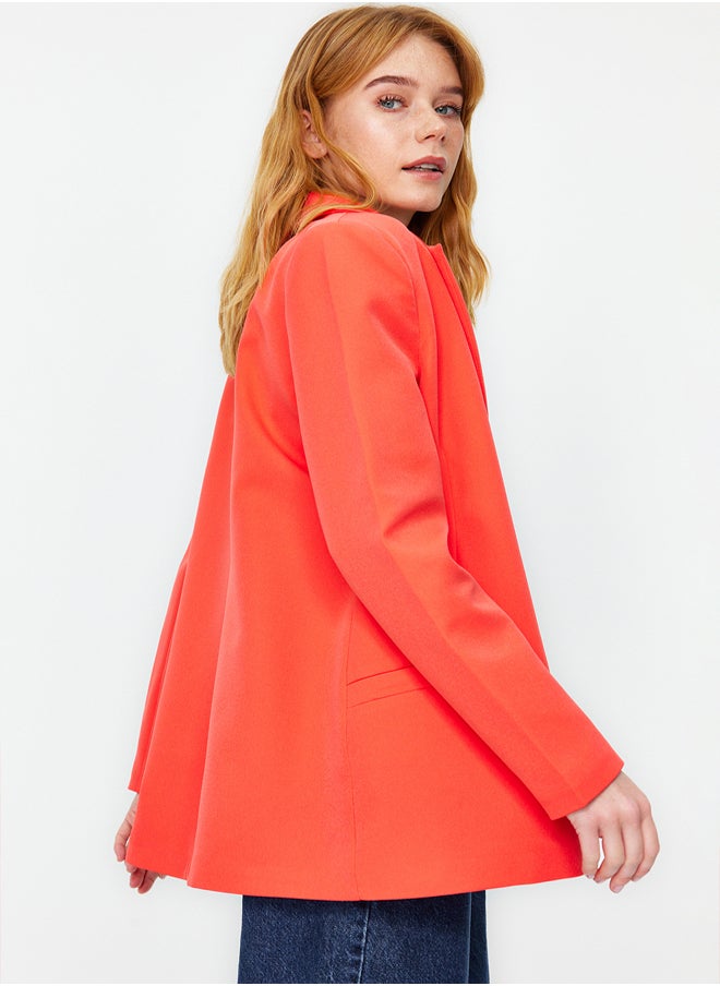 trendyol - Pomegranate Blossom Regular Lining Detailed Woven Blazer Jacket TWOAW20CE0316 - Image 1