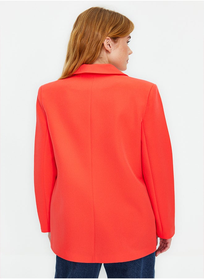 trendyol - Pomegranate Blossom Regular Lining Detailed Woven Blazer Jacket TWOAW20CE0316 - Image 1