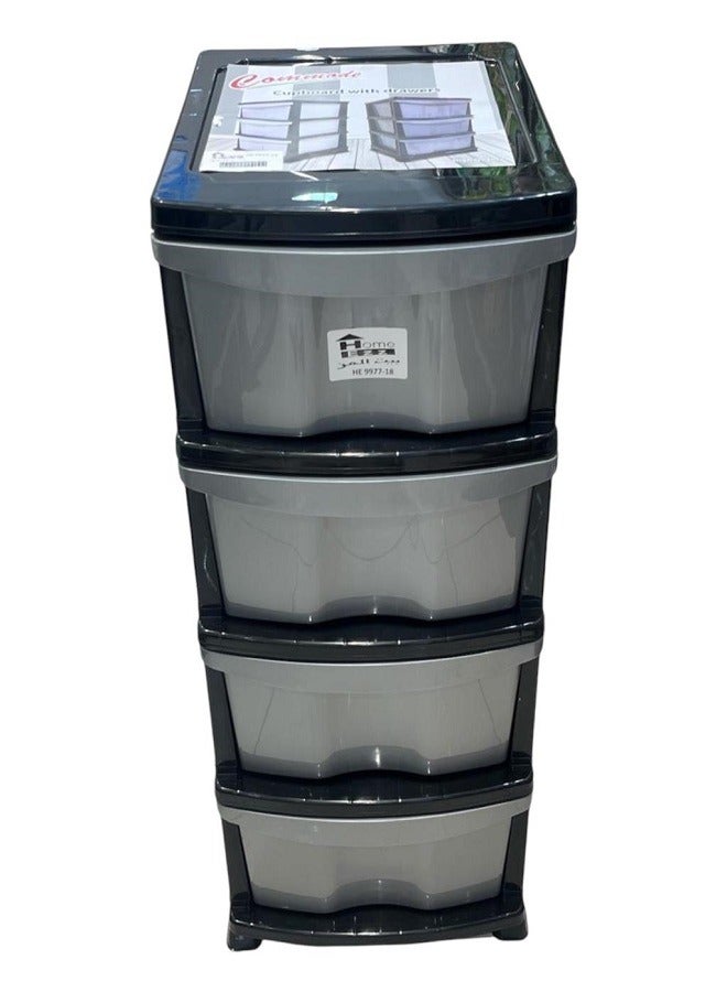 4 tier square plastic storage drawers for storing children's toys and clothes 