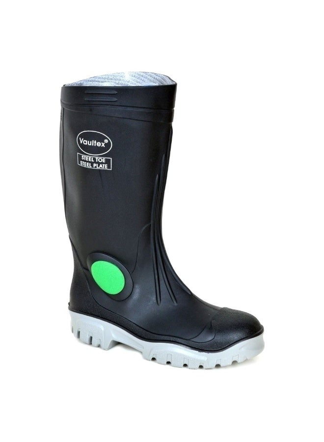 Vaultex DGM S5 PVC Steel Toe Rain Boots - Black/Grey, 40 - Image 1