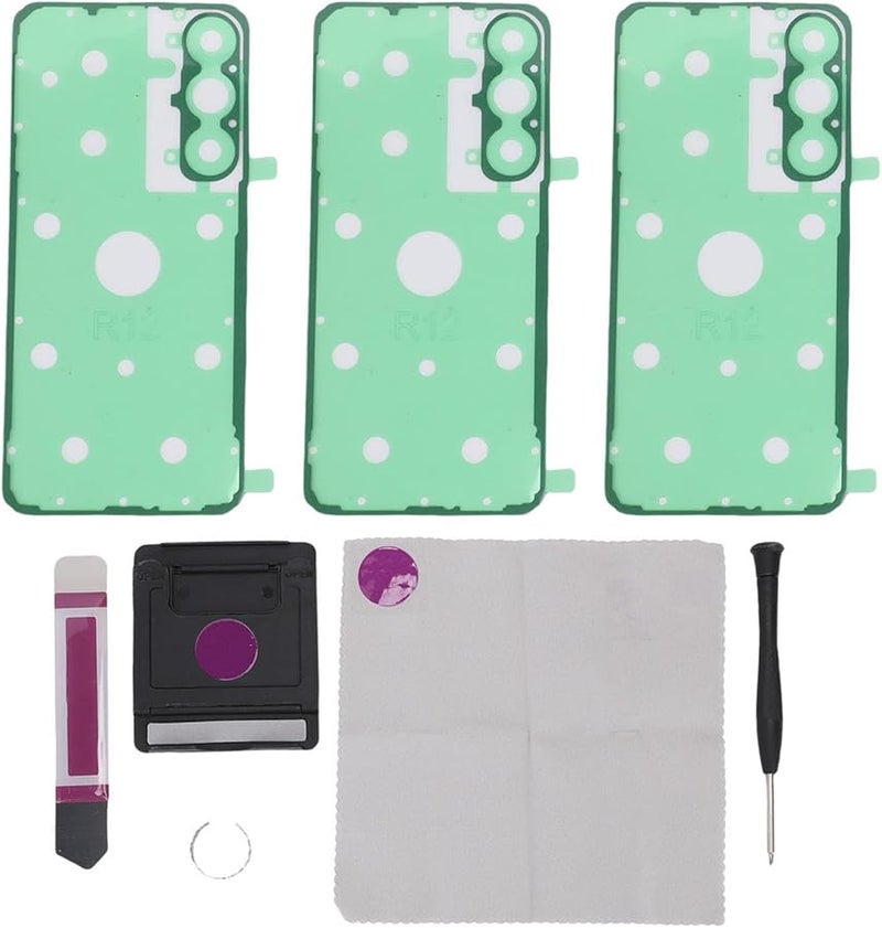 Back Glass Replacement For S24 FE 3 Pcs With Adhesive Tape And Installation Tools - Image 1