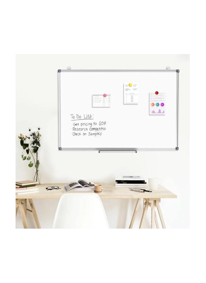 SUPER DEAL - Magnetic Whiteboard with Aluminum Framed, 90 cm x 120 cm - Image 1