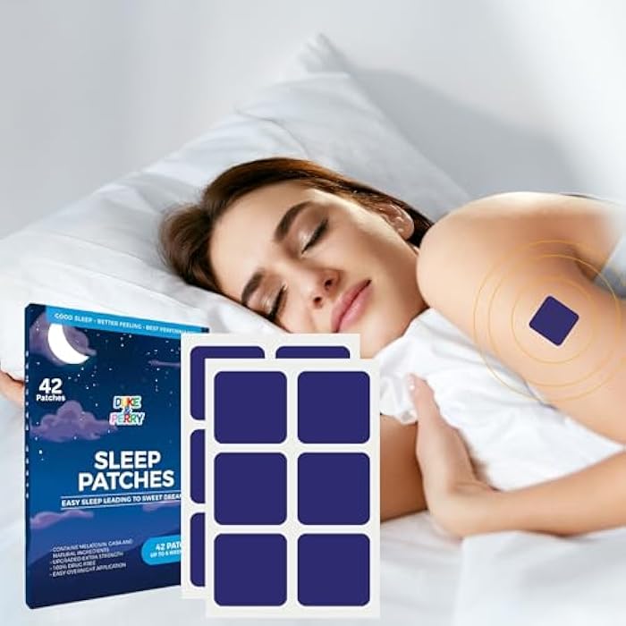 DUKE & PERRY Upgraded Deep Sleep Patches for Adults Extra Strength | Quick Acting Sleep Aid Patches for Men and Women | 100% Natural Ingredients, Easy to Apply, and Skin-Friendly (Pack of 42) - Image 1