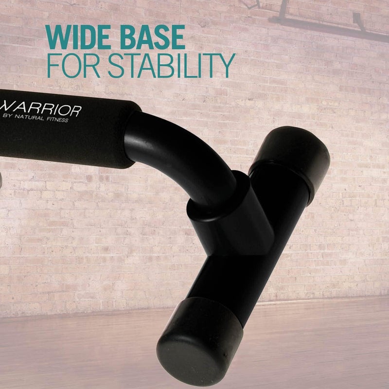 Warrior Pushup Bars - Upper Body Core and Chest Strength Fitness Training Stands - Angled with Comfort Grips and Stable Base for Home, Gym or Travel - Image 3
