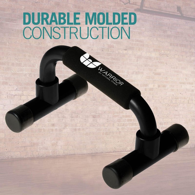 Warrior Pushup Bars - Upper Body Core and Chest Strength Fitness Training Stands - Angled with Comfort Grips and Stable Base for Home, Gym or Travel - Image 2