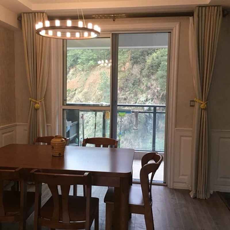 JAZLOG (JAZLOG986511) Handmade Cotton Curtain Tiebacks - Rustic Boho Decorative Holdback for Drapes, Macrame Rope Tassels Vintage Farmhouse Style No-Drill Perfect for Living Room, Bedroom, Outdoor - Image 2