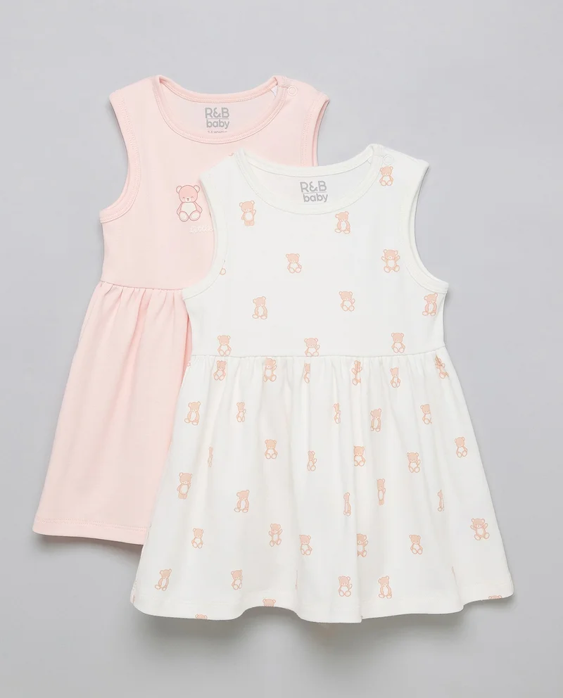 R&b 2 Pack Printed Sleeveless Dresses