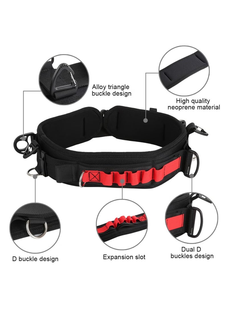PULUZ Multi-functional Waistband Strap Belt with Hook for SLR/DSLR Cameras, Adjustable Neoprene Camera Belt with D Rings for Lens Bag, Extra Camera Mounts, and Accessories – Lightweight & Breathable - Image 4