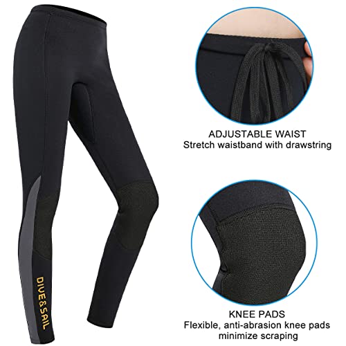 DIVE & SAIL Wetsuit Pants 3mm Neoprene Women's Surfing Pants Keep Warm for Diving, Swimming, Snorkeling, Scuba, Kayaking - XS Size - Image 5