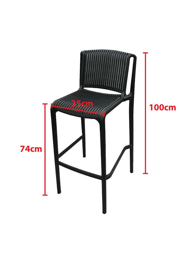 JILPHAR FURNITURE - Jilphar Furniture Polypropylene (PP) High Bar Chair JP1335A, Black - Image 1