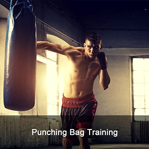 ZooBoo MMA Gloves, Half-Finger Boxing Fight Gloves MMA Mitts with Adjustable Wrist Band for Sanda Sparring Punching Bag Training (One Size Fits Most) - Image 5