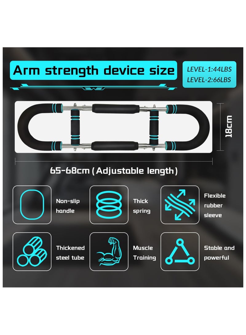 XICEN Adjustable Twister Arm Exerciser - 40-100lb Portable Chest & Arm Workout Equipment with Detachable Design for Home Gym, Muscle Training (Arms/Chest/Back/Core ), Suitable for Men and Women(Dark blue) - Image 3