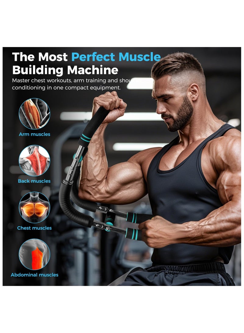 XICEN Adjustable Twister Arm Exerciser - 40-100lb Portable Chest & Arm Workout Equipment with Detachable Design for Home Gym, Muscle Training (Arms/Chest/Back/Core ), Suitable for Men and Women(Dark blue) - Image 5