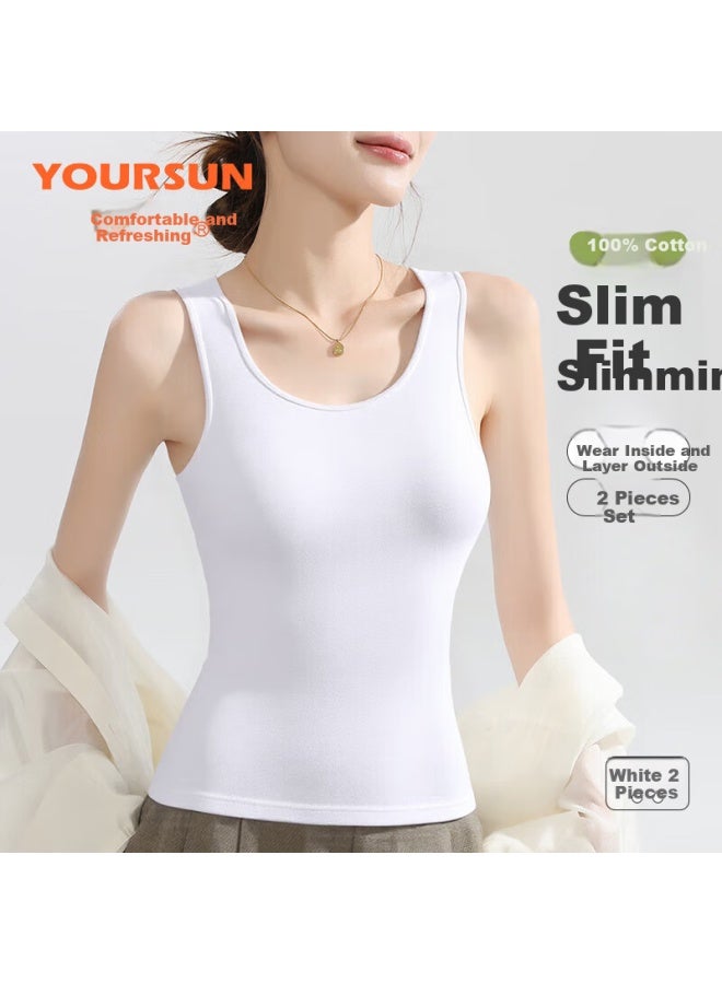 Your Sun Yi Er Shuang Women's Cotton Camisole Spring And Summer Inner And Outer Thin Backless Anti-light Top - Image 1