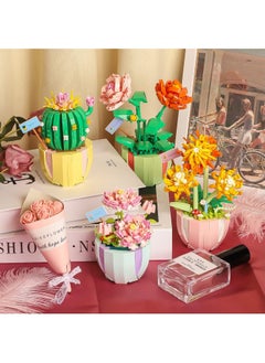 Y&D Flower Bouquet Building Kit,Mini Chrysanthemum Block Set Bonsai Tree Toys Kits Botanical Collection for Home Decoration 8+ 8-12 6-12 Creative Decor, Gifts Women Mother Kids 6+Ages  - Image 4