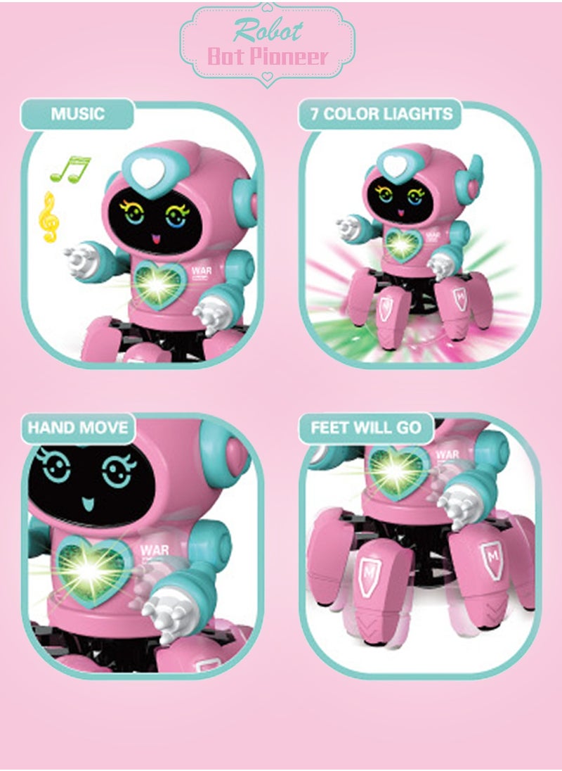 LB Robot Bot Pioneer – Musical Light-Up Dancing Robot Toy for Kids Interactive Movement, 7-Color LED Lights, Sound Effects  - Image 2