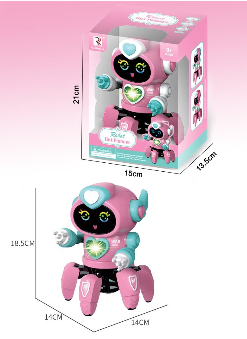 LB Robot Bot Pioneer – Musical Light-Up Dancing Robot Toy for Kids Interactive Movement, 7-Color LED Lights, Sound Effects  - Image 3