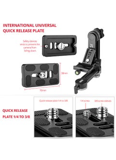 ANDOER Andoer Heavy Duty 360° Panoramic Gimbal Tripod Head Aluminum Alloy 15kg/33lbs Load Capacity with 1/4 Inch & 3/8 Inch Screw Quick Release Plate Bubble Level for DSLR Cameras  - Image 5