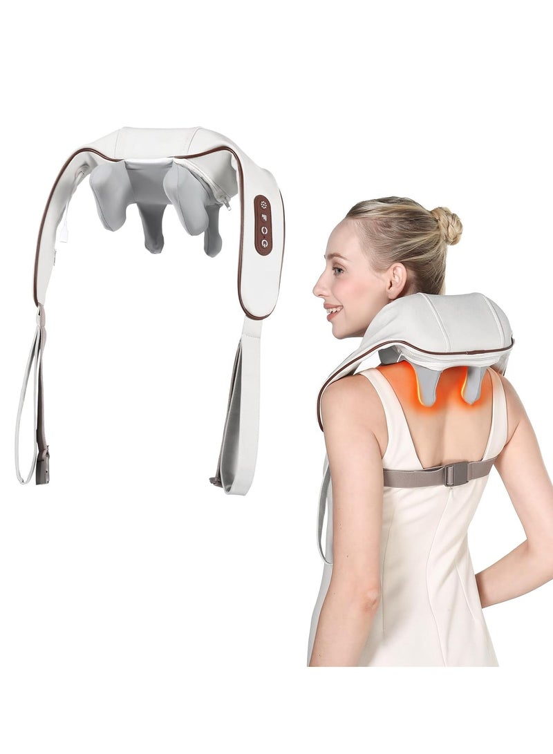 DIGI CORE Neck Massager With Soothing Heat, Shiatsu Shoulder Massager, Electric Deep Tissue 4D Kneading Massage Pillow For Back, Leg, Body Muscle Pain Relief, Home, Office, and Car Use - Image 1