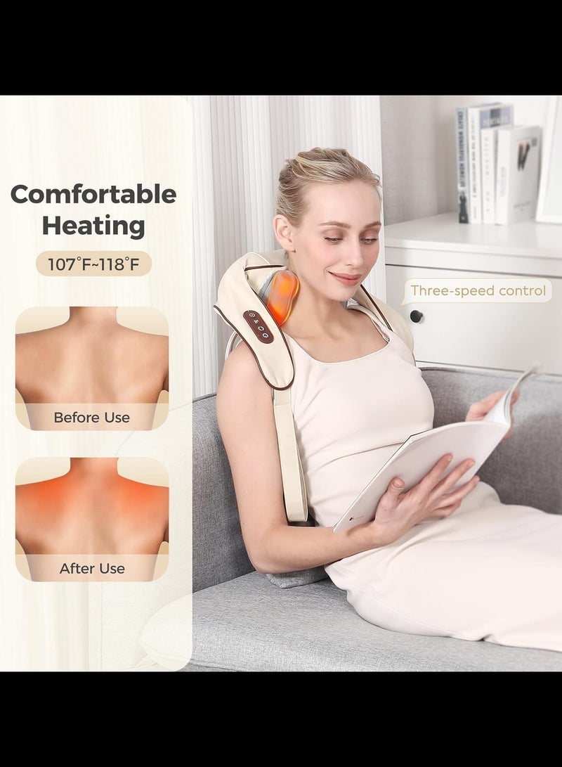 DIGI CORE Neck Massager With Soothing Heat, Shiatsu Shoulder Massager, Electric Deep Tissue 4D Kneading Massage Pillow For Back, Leg, Body Muscle Pain Relief, Home, Office, and Car Use - Image 3