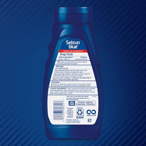 Selsun Blue Men's Care Medicated Antidandruff Shampoo, Maximum Strength Scalp Treatment With Selenium Sulfide, 11 fl. oz. - Image 2