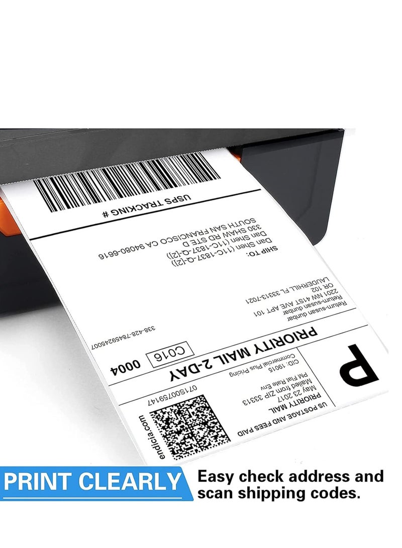 Direct Thermal Labels Roll 100mm×150mm (4'' x 6'')-300 Labels, Direct Thermal Shipping Labels White Mailing Thermal Paper Rolls Barcode Labels - Image 3