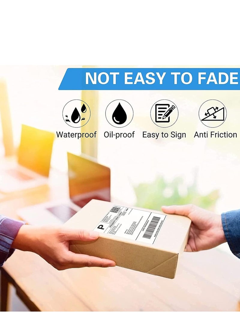Direct Thermal Labels Roll 100mm×150mm (4'' x 6'')-300 Labels, Direct Thermal Shipping Labels White Mailing Thermal Paper Rolls Barcode Labels - Image 5