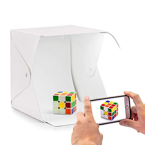 HIFFIN Foldable Light Box 23cm Portable Light Room with 2 Color Photography Backdrop Photo Studio | Mini Shooting Tent for Photography Backdrop Mini Cube Box Lighting Tent Kit - Image 1