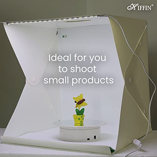 HIFFIN Foldable Light Box 23cm Portable Light Room with 2 Color Photography Backdrop Photo Studio | Mini Shooting Tent for Photography Backdrop Mini Cube Box Lighting Tent Kit - Image 5