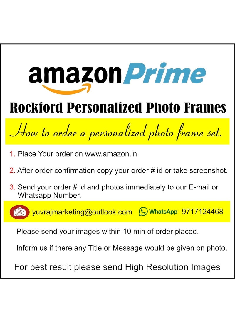 Rockford Square Picture/Photo Frames Set of 3 (For 8 X 8 inches Square Photos)  - Image 2