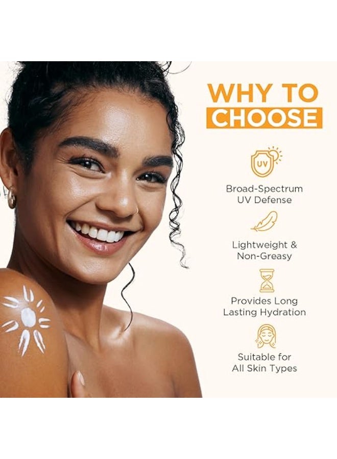 Orgatre Vitamin C Bright Face Sunscreen SPF 50 PA++++ Tinted for Oily & Dry Skin | Lightweight, No White Cast | With Niacinamide & Hyaluronic Acid | UVA/UVB Defense | Water Resistant, Non-Greasy | 100gm - Image 3