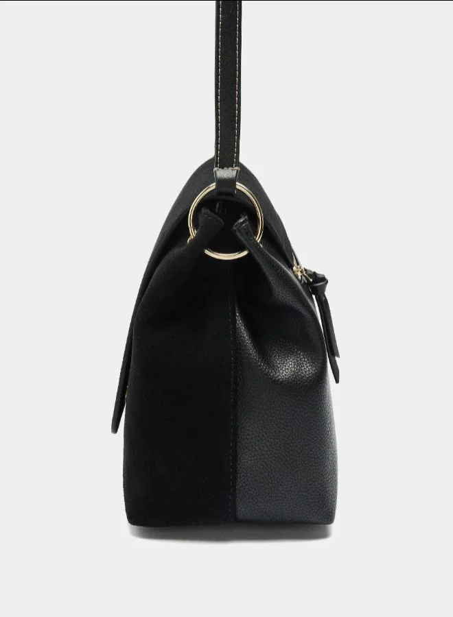 بارفوا حقيبة كروس بودي مع الجلد وغطاء قلاب