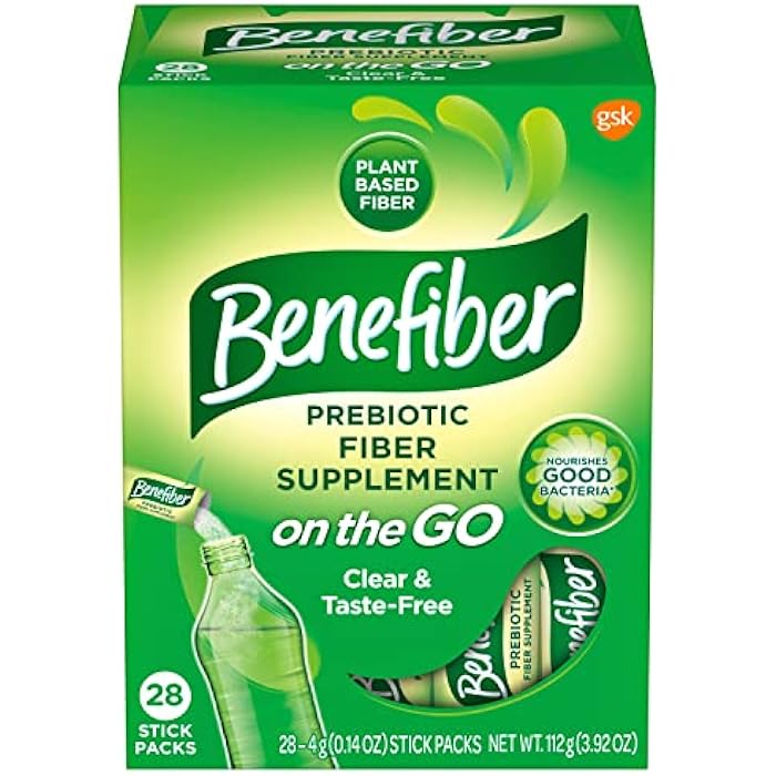Benefiber On the Go Prebiotic Fiber Supplement Powder for Digestive Health, Daily Fiber, Unflavored - 28 Sticks (3.92 Ounces) - Image 1