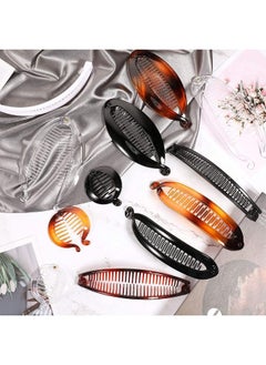 Oasisgalore 12 Pack Large Double Comb Banana Hair Clips, 4 Styles, Ponytail Holders for Women  - Image 4