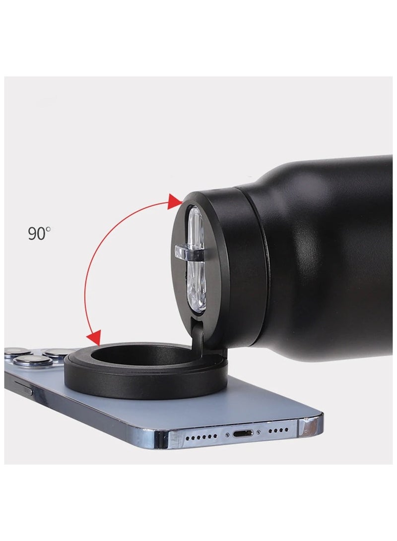 Generic Insulated Water Bottle – MagSafe-Compatible with Magnetic Phone Holder & Tripod Mount | Stainless Steel | Keeps Drinks Hot for 12H & Cold for 24H | 360° Rotating Base - Image 5