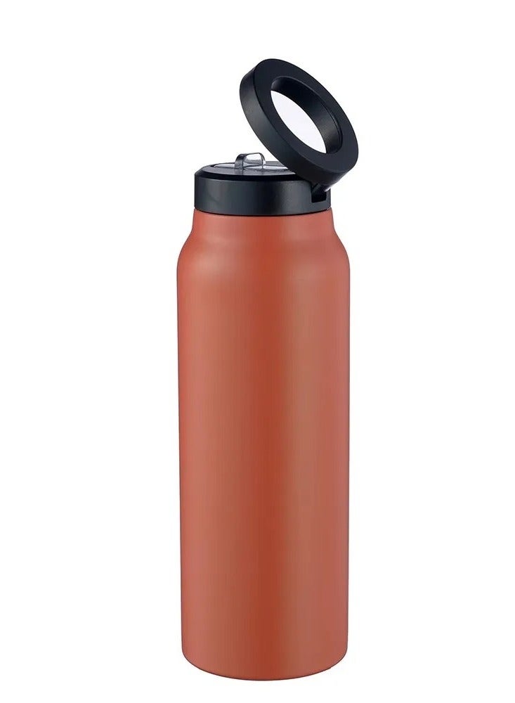 Generic Insulated Water Bottle – MagSafe-Compatible with Magnetic Phone Holder & Tripod Mount | Stainless Steel | Keeps Drinks Hot for 12H & Cold for 24H | 360° Rotating Base - Image 1