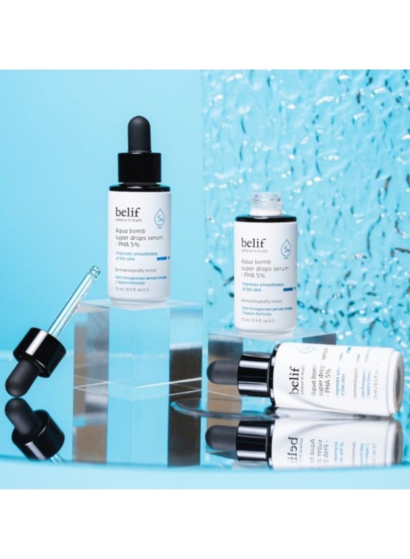بليف سيروم بيليف أكوا بومب سوبر دروبس Pha 5% لجميع أنواع البشرة 15 مل - Image 4
