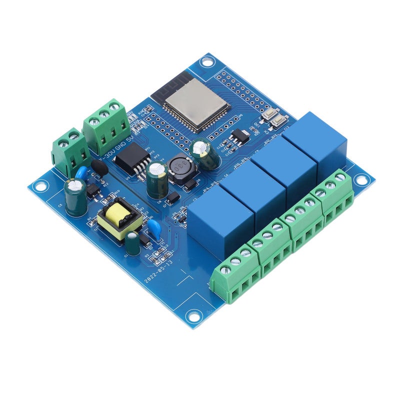 ESP32 Development Board 4M Byte Flash, Pre-Led IO & UART Ports - Programmable & Resettable Buttons 4-Way 5V Relay Module for IoT Development, DIY Electronics, Smart Home Automation - Image 3