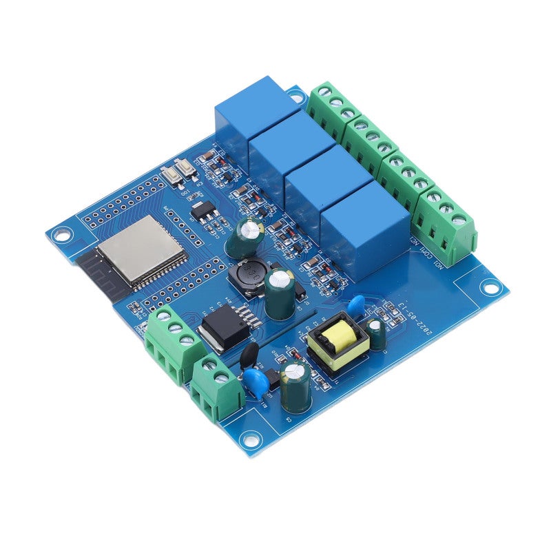 ESP32 Development Board 4M Byte Flash, Pre-Led IO & UART Ports - Programmable & Resettable Buttons 4-Way 5V Relay Module for IoT Development, DIY Electronics, Smart Home Automation - Image 5