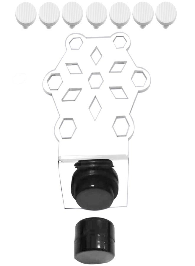 Saricho Coral frag Magnetic Holder, Magnetic Coral frag Plug Holder，Magnetic Coral frag Holder,Magnetic Coral frag Rack，The Small Magnetic Coral frag Rack Set with 7 Coral frag Plug Ceramic Bases - Image 1