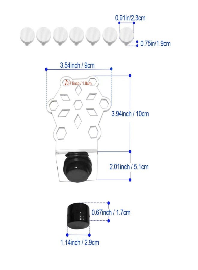 Saricho Coral frag Magnetic Holder, Magnetic Coral frag Plug Holder，Magnetic Coral frag Holder,Magnetic Coral frag Rack，The Small Magnetic Coral frag Rack Set with 7 Coral frag Plug Ceramic Bases - Image 3