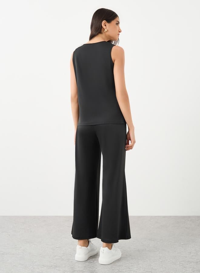 Take Two Women Black Sleeveless Top and Pants Co-Ords - Image 5
