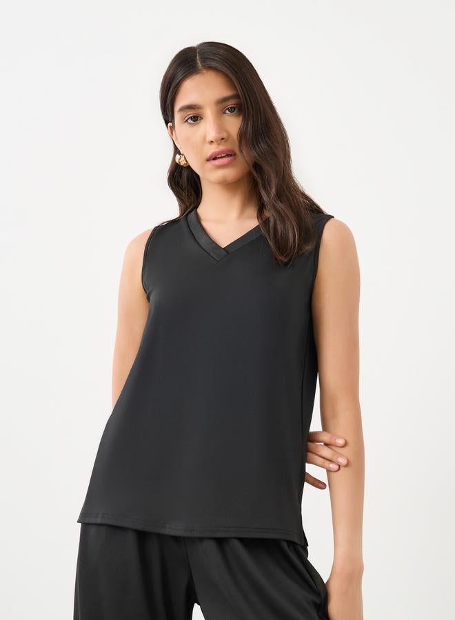 Take Two Women Black Sleeveless Top and Pants Co-Ords - Image 3