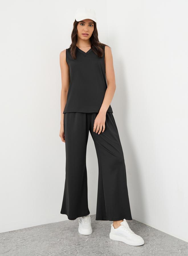 Take Two Women Black Sleeveless Top and Pants Co-Ords - Image 1