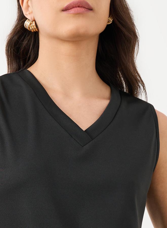 Take Two Women Black Sleeveless Top and Pants Co-Ords - Image 4