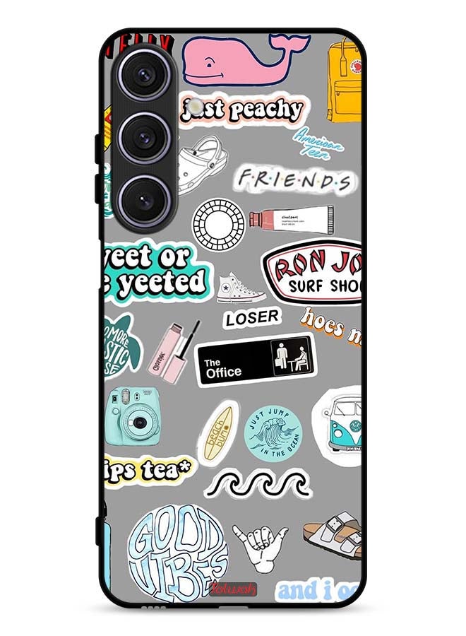 Tolwak Samsung Galaxy A17 Protective Case Cover Good Vibes Stickers