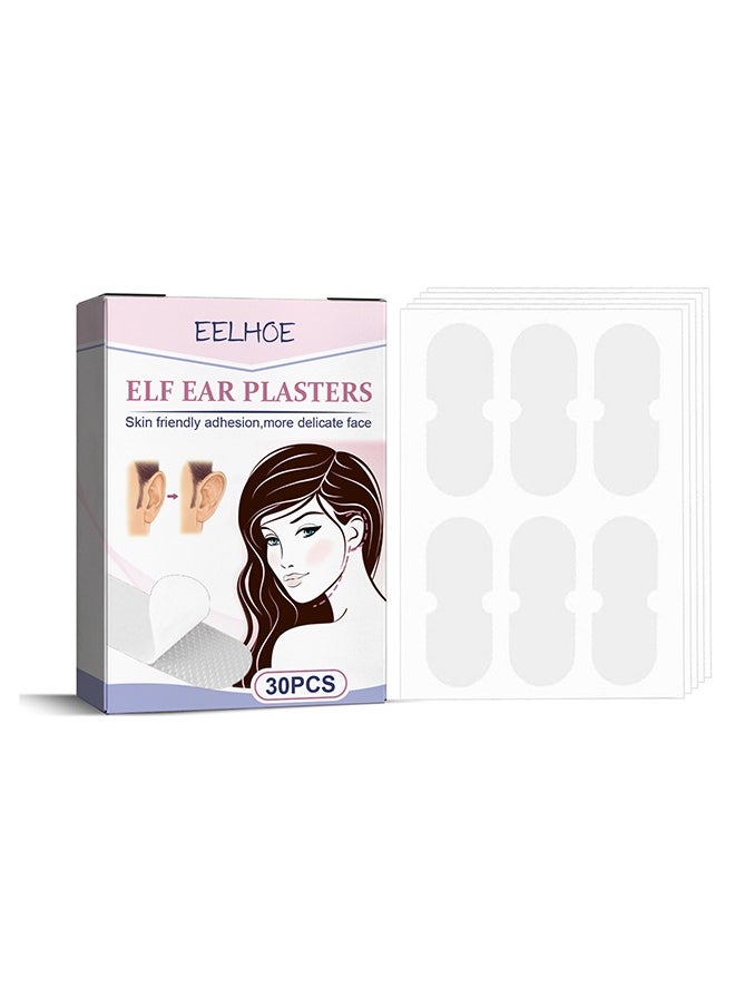EELHOE - 30 Pcs Ear Stickers，Elf Ear Tapes,Ear Lobe Saver Lifts，Strong Support Transparent Painless Silicone Cosmetic Ear Stickers Say Goodbye to Flat Ears，to Creat V-Shaped Face，Natural Ear Contours - Image 1
